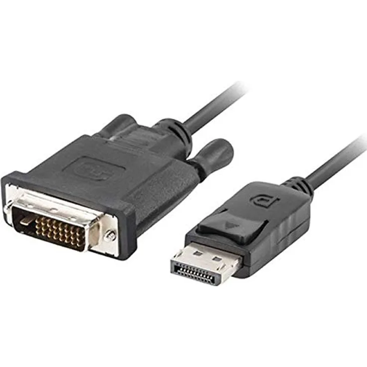 Lanberg CA-DPDV-10CU-0018-BK Kabelschnittstellen-/adapter DispalyPort DVI-D 24+1 Schwarz (CA-DPDV-10CU-0018-BK)