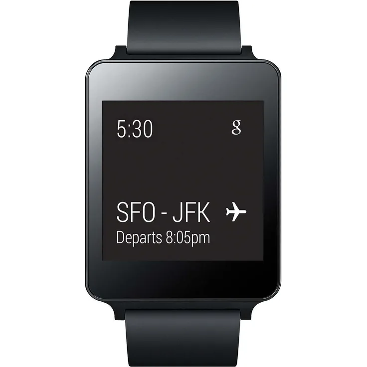 LG G Watch Smartwatch Unisex, Einheitsgröße, Edelstahlgehäuse, Schwarz - Preisvergleich