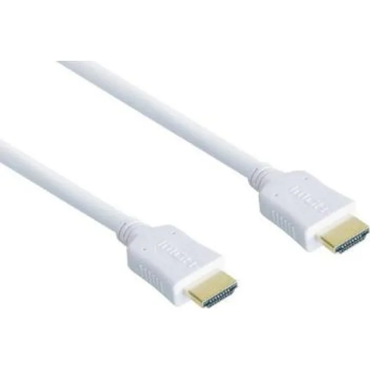 High-Speed-HDMI-Kabel mit Ethernet, vergoldete Stecker, 3m weiß, Good Connections