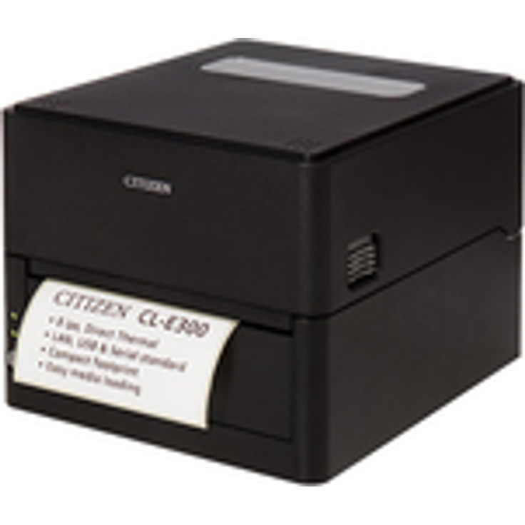 Citizen CL-E300 - Etikettendrucker - Thermopapier - Rolle (11,8 cm) - 203 dpi - bis zu 200 mm Sek. - USB 2.0, LAN, RS232C - automatisches Schneiden - Schwarz