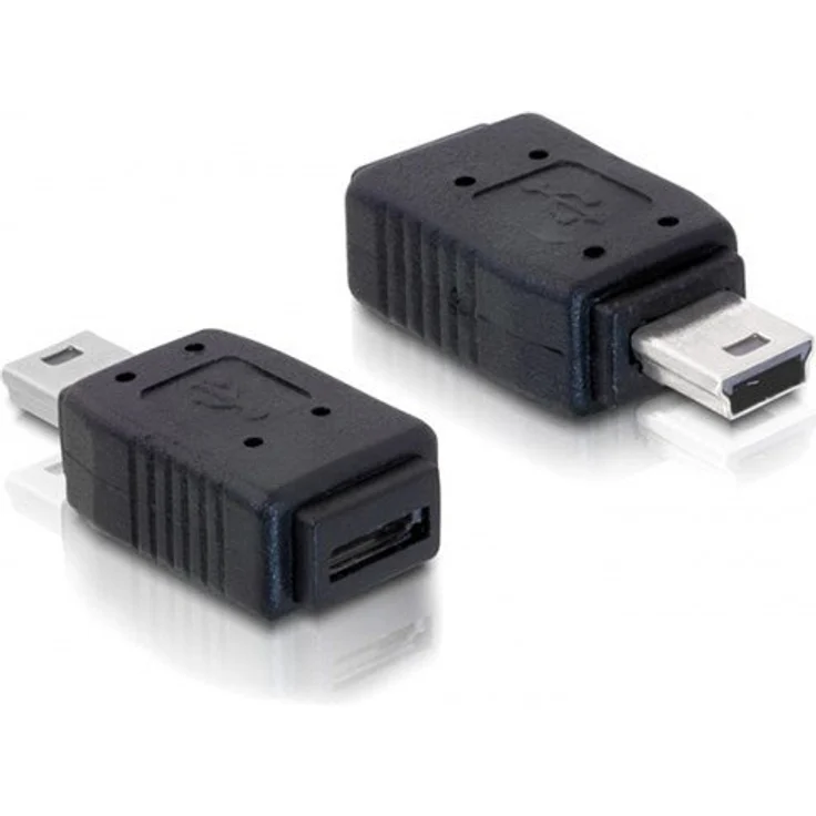 DeLOCK - USB-Adapter - Mini-USB, Typ B (M) - 5-polig Micro-USB Typ B (W) - Schwarz (65155) – Bild 1