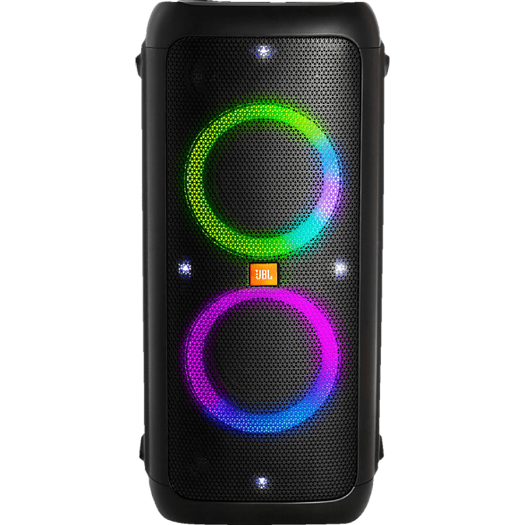 JBL PartyBox 300 in Schwarz Tragbarer Bluetooth Party-Lautsprecher mit Lichteffekten Spritzwassergeschützte, mobile Musikbox mit Akku