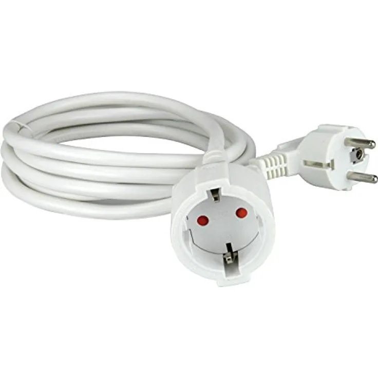 UNITEC Schutzkontakt-Verlängerung" "H05VV-F3G1,5mm², 3m, weiß""
