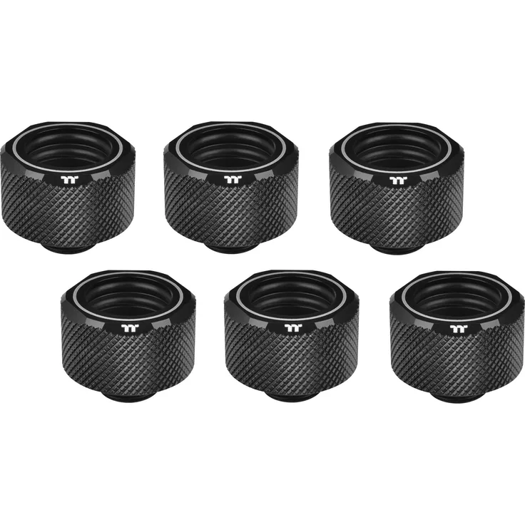 Thermaltake Pacific C-Pro G1-4 PETG OD Kompressionsfittinge (16 mm, 6er Pack) schwarz