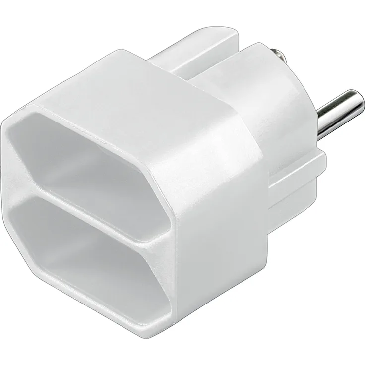 Goobay 51000 Steckdosenadapter zum Anschluss von bis zu 2 elektrischen Geräten