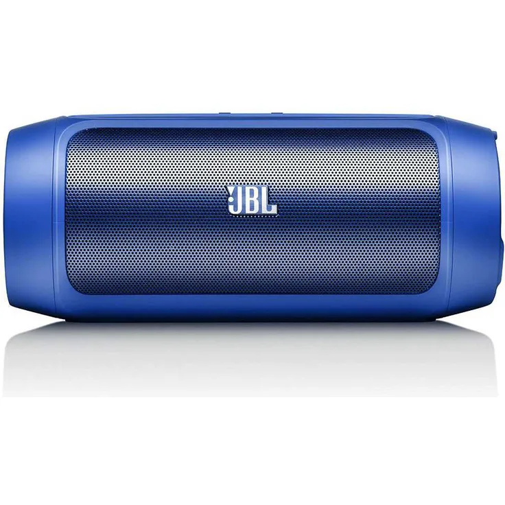 JBL Charge 2 Wireless Bluetooth Stereo-Lautsprecher (Drahtloser, mit Aufladbarer Batterie, Integrierter Freisprecheinrichtung, 3,5 Stereoeingang, Kompatibel mit Apple iOS/Android Geräten) blau