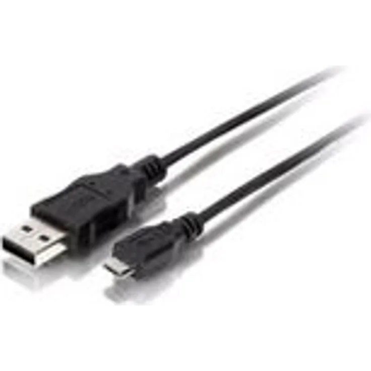 Equip - USB-Kabel - USB Typ A, 4-polig (M) - Micro-USB, Typ B (M) - 1,8m - Schwarz (128523)