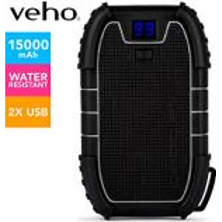 Veho Pebble Ausdauer-bewegliche Energie-Bank, wasserdicht, Batterie-Satz, nachladbar, 15000mAh (VPP-008-E)