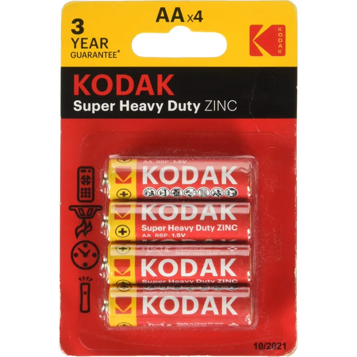 Kodak Extra Heavy Duty Zinc Blister, AA x 4 1,5V