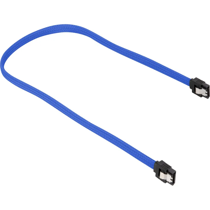Sharkoon SATA 3 - SATA-Kabel (0,45 m, SATA III, SATA 7-pin, SATA 7-pin, Male Connector-Male Connector, Schwarz, Blau)