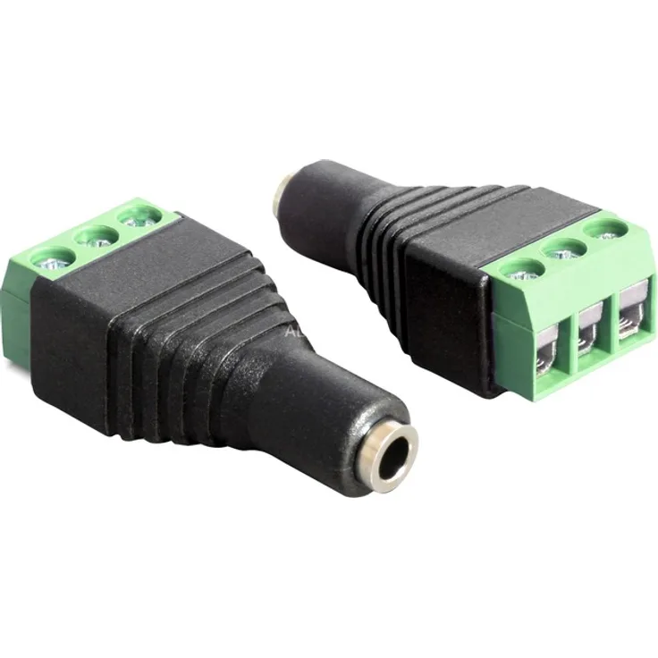DELOCK Adapter Klinke Buchse 3,5 mm - Terminalblock 3 Pin