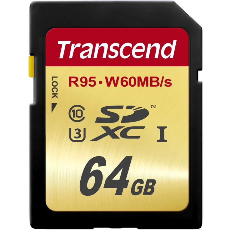 Transcend SDXC UHS-I U3 64GB Speicherkarte (95 MB-s Lesen, 60MB-s Schreiben) – Bild 1