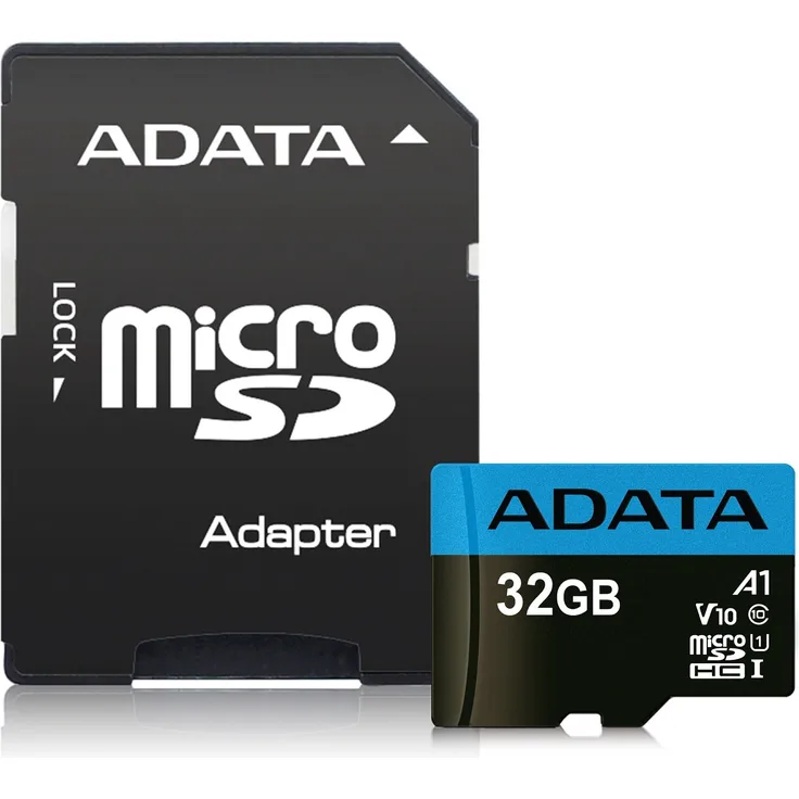 ADATA 32GB, microSDHC, Class 10 Speicherkarte Klasse 10 UHS-I - Speicherkarten (microSDHC, Class 10, 32 GB, MicroSDHC, Klasse 10, UHS-I, 85 MB-s, Schwarz, Blau)