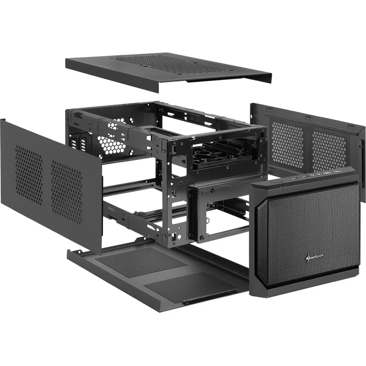 Sharkoon QB One PC-Gehäuse (Mini-ITX, 2X 2,5-3,5 interne, 2X USB 3.0-2.0) – Bild 8