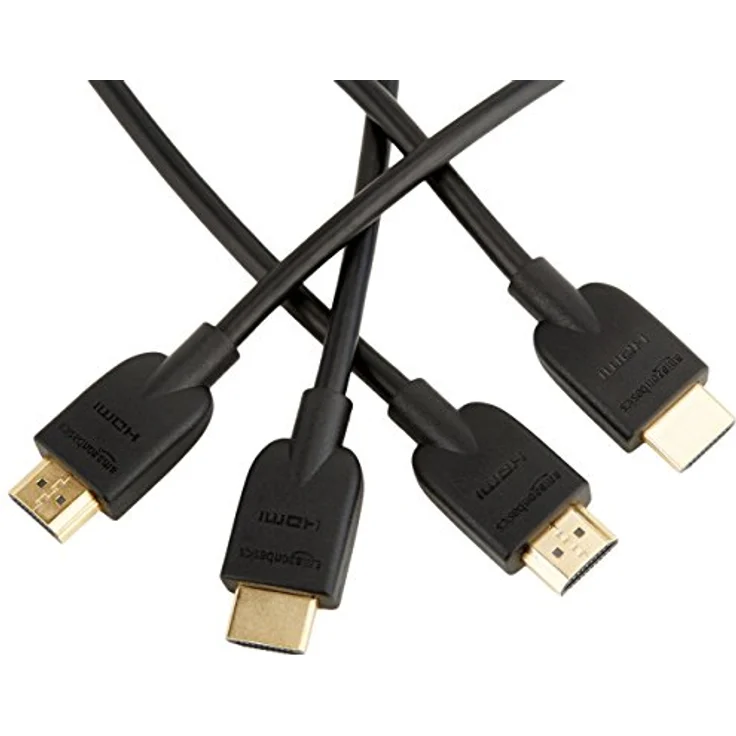 AmazonBasics Hochgeschwindigkeits-HDMI-Kabel 2.0, Ethernet, 3D, 4K-Videowiedergabe und ARC, 0,9 m, 2er-Pack – Bild 1