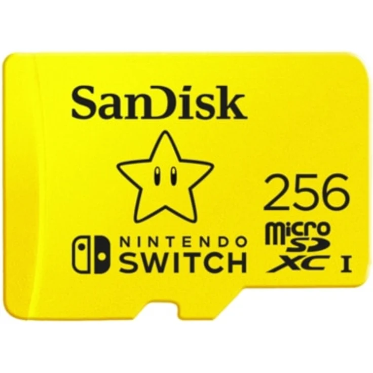 SanDisk 256GB Microsdxc Speicherkarte für Nintendo Switch, Gelb – Bild 1