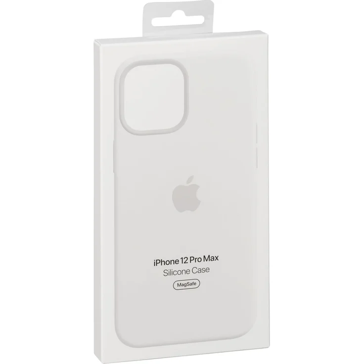 Apple MHLE3ZM/A Silikon Case mit MagSafe, geeignet für Apple iPhone 12 Pro Max, Handy-Schutzhülle, weiß – Bild 2