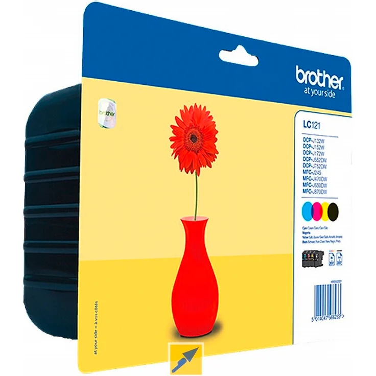 Brother LC-121VALBP Schwarz, Gelb Tintenpatrone – Bild 1