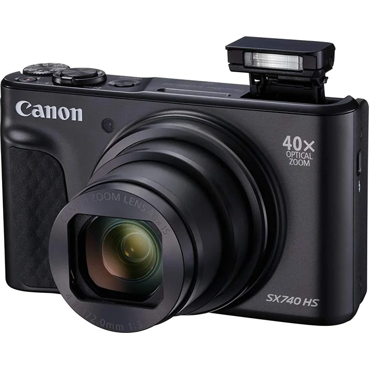 Canon PowerShot SX740 HS Digitalkamera (20,3 MP, 40-fach optischer Zoom, 7,5cm (3 Zoll) Display, DIGIC 8, 4K Ultra HD, HDMI, WLAN, Bluetooth, Blendenautomatik, Zeitautomatik) schwarz – Bild 3