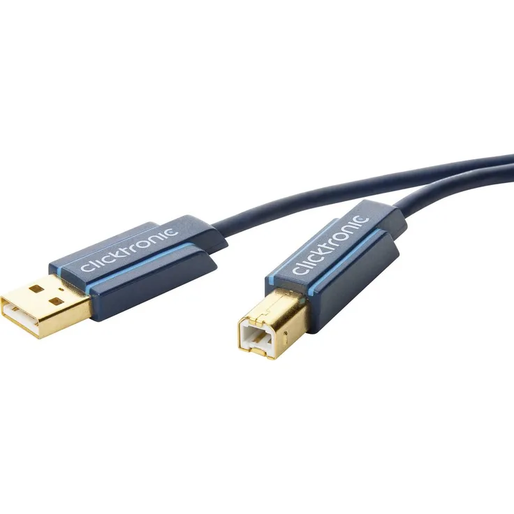 Clicktronic 70097 Casual USB 2.0 Kabel - Datenkabel mit der Steckerkombination A-B