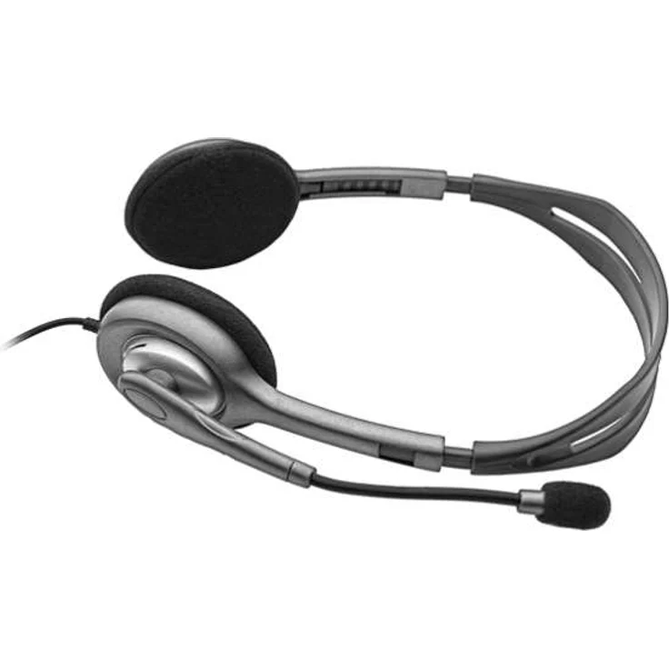 Logitech H111 Kopfhörer mit Mikrofon, Stereo-Headset, Mikrofon und Kopfbügel verstellbar, weiche Ohrpolster, 3,5mm Klinke, 1,8 m Kabel, plattformübergreifend kompatibel, PC/Mac/Laptop/Tablet/Smartphone, VoIP-Headset, grau – Bild 8