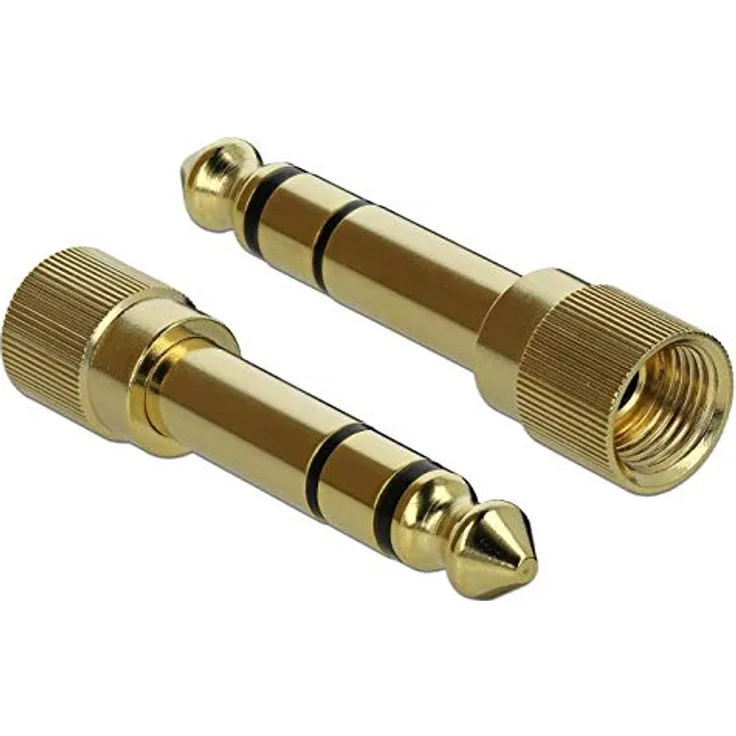 DeLock Adapter 6, 35mm Stecker 3, 5mm 3Pin Buchse, schraubbar, Gold