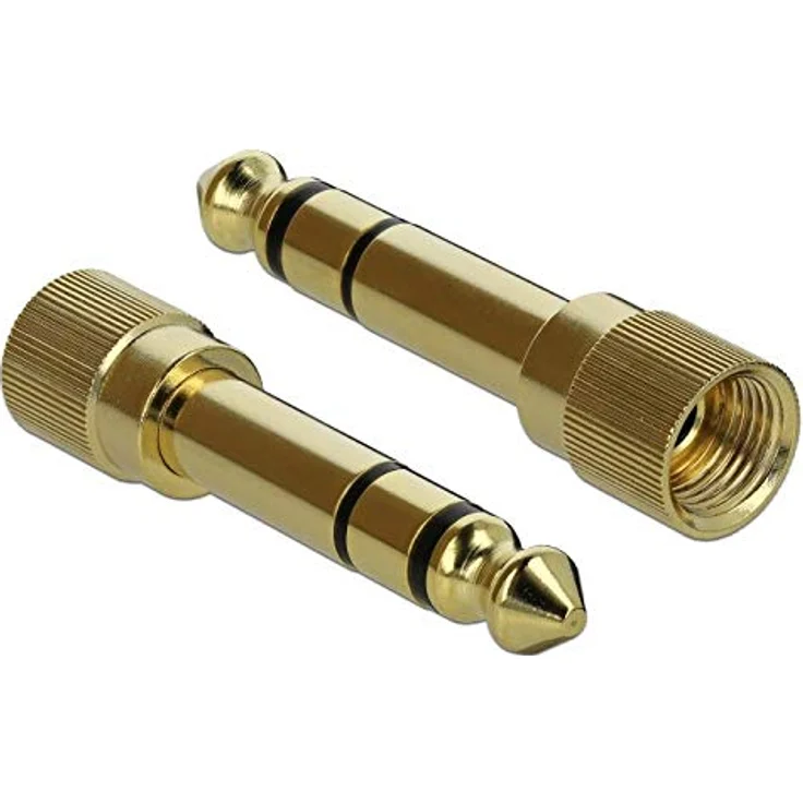 DeLock Adapter 6, 35mm Stecker 3, 5mm 3Pin Buchse, schraubbar, Gold