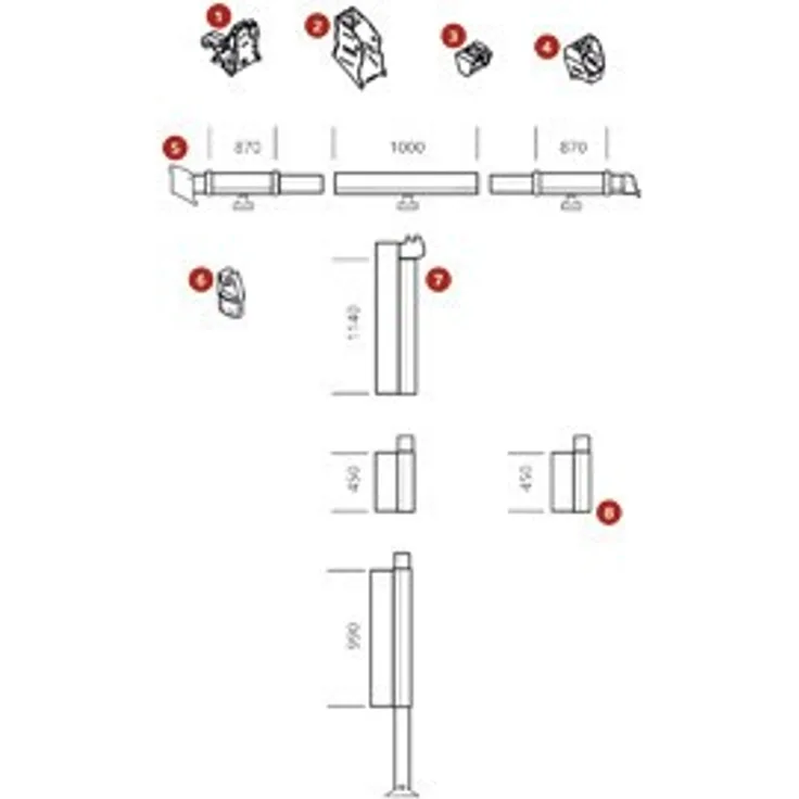 Frankana Klemmprofil-Halterung Gehäuse Thule Safari Residence - Panorama 9200
