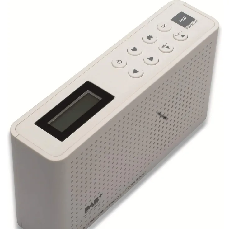 Red Opticum TON4 DAB+, Internet, UKW Radio weiß mit Bluetooth Funktion, WLAN, 2 zeiliges Display, Kopfhörerausgang