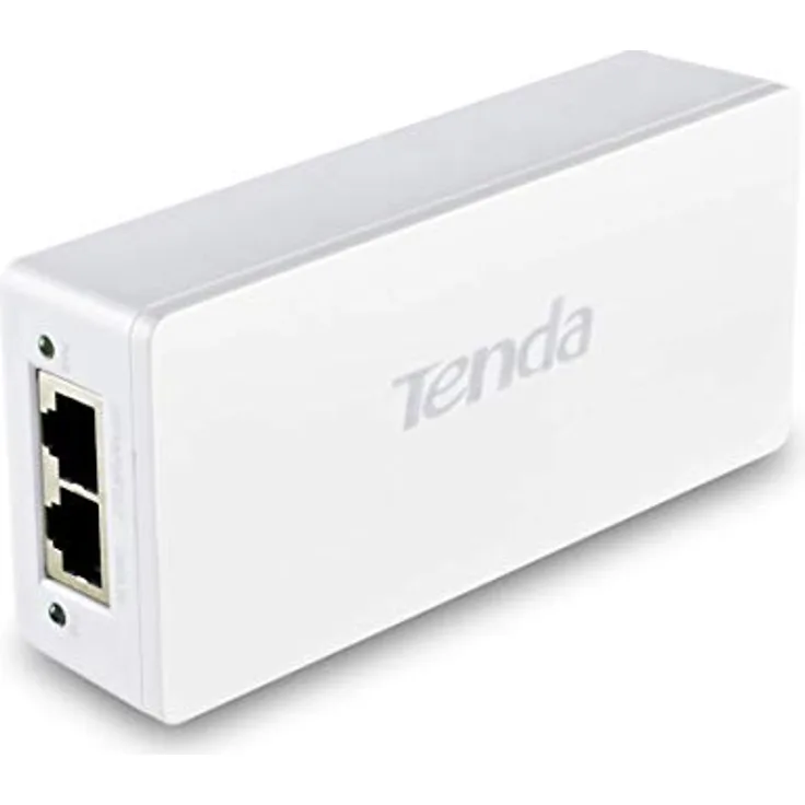 Tenda PoE30G-AT PoE Gigabit Adapter (1000 Mbit-S + 15-30 Watt Strom für z.B. Access Points oder IP-Kameras, 100 Meter PoE, Plug & Play) Schwarz