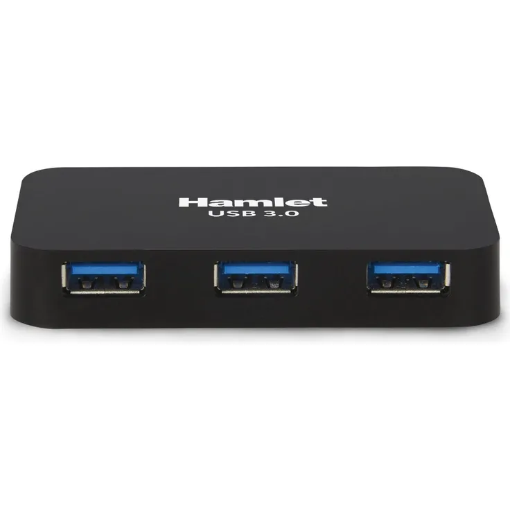 Hamlet xhub430bk Hub USB 3.0 4 Ports 5 GBBs mit Kabel USB 3.0