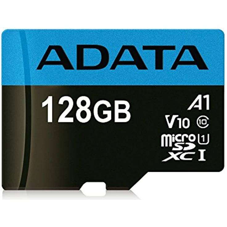 ADATA Premier Speicherkarte 128 GB MicroSDXC Klasse 10 UHS-I - Speicherkarten (128 GB, MicroSDXC, Klasse 10, UHS-I, 85 MB-s, Schwarz, Blau) – Bild 1