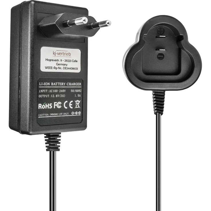 Ladegerät kompatibel mit Metabo Li-Ion Werkzeug-Akkus 6.2543, 6.25439 - 12.6V 1.5A