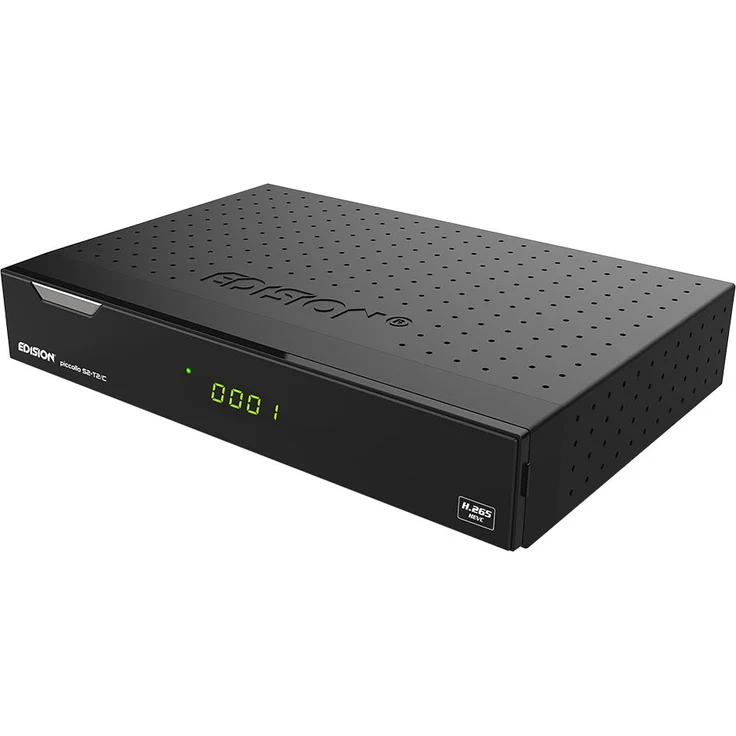 Edision PICCOLLO S2+T2/C Combo Receiver H.265-HEVC DVB-S2, DVB-T2, DVB-C, CI Full HD USB schwarz – Bild 2