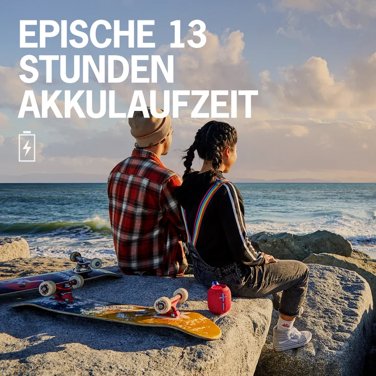 Ultimate Ears Wonderboom 2 Tragbarer Bluetooth-Lautsprecher, 360° Sound, Wasserdicht & Staubdicht, Outdoor-Modus, Verbinden Sie 2 Lautsprecher für Stereo-Sound, 13-Stunden Akkulaufzeit - schwarz – Bild 12