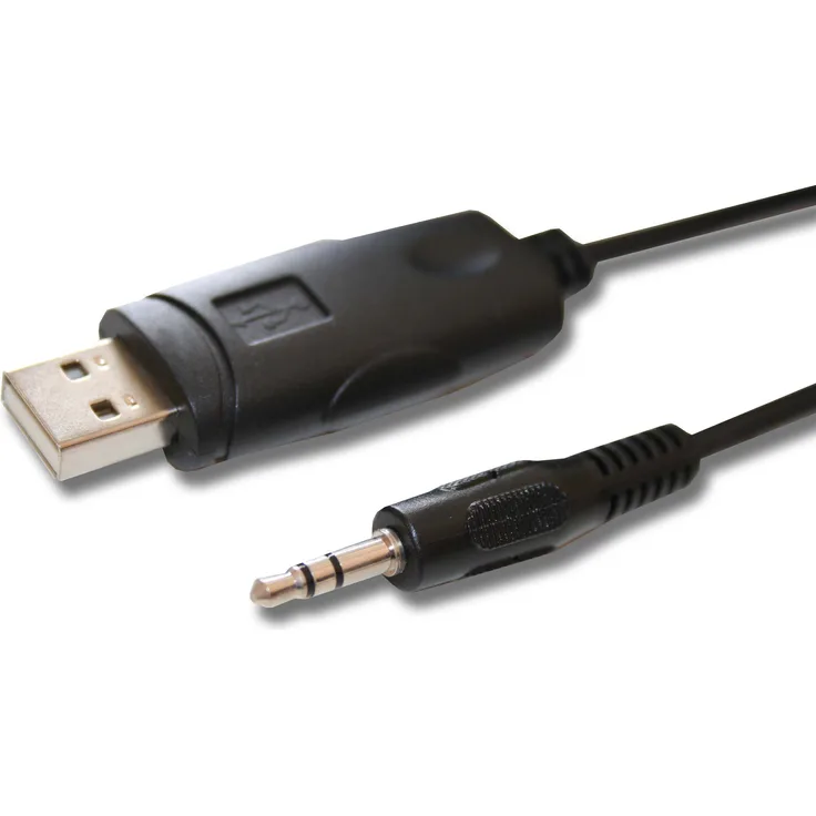 VHBW USB Programmierkabel passend für Icom IC-2200, IC-2200H, IC-2720, IC-2720H, IC-2725E, IC-2800, IC-2800H, IC-3FGX Funkgerät schwarz