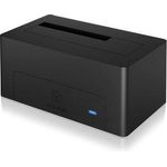 ICY BOX USB-C 3.1 Festplatten DockingStation für 2,5 Zoll und 3,5 Zoll HDD und SDD, USB 3.1 (Gen 2) Type-C Anschluss, schwarz