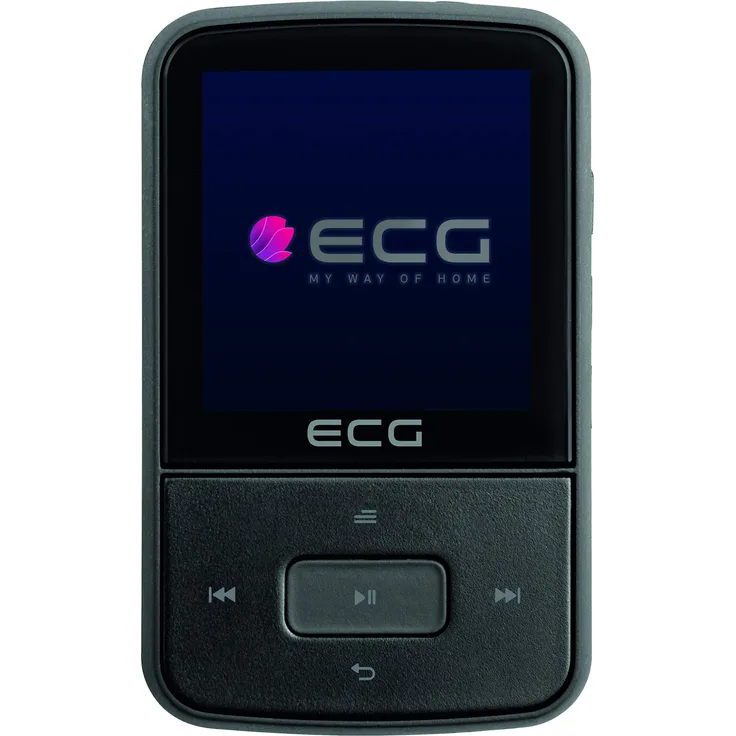 ECG PMP 30 8GB Black MP3-MP4-Player – Speicher 8 GB, 30 Vorwahlen für FM-Sender, MP3 von der Micro SD-Karte, Diktiergerät, Sportclip, Tastensperre, USB 2.0, In-Ear-Kopfhörer der Prämienreihe Schwarz