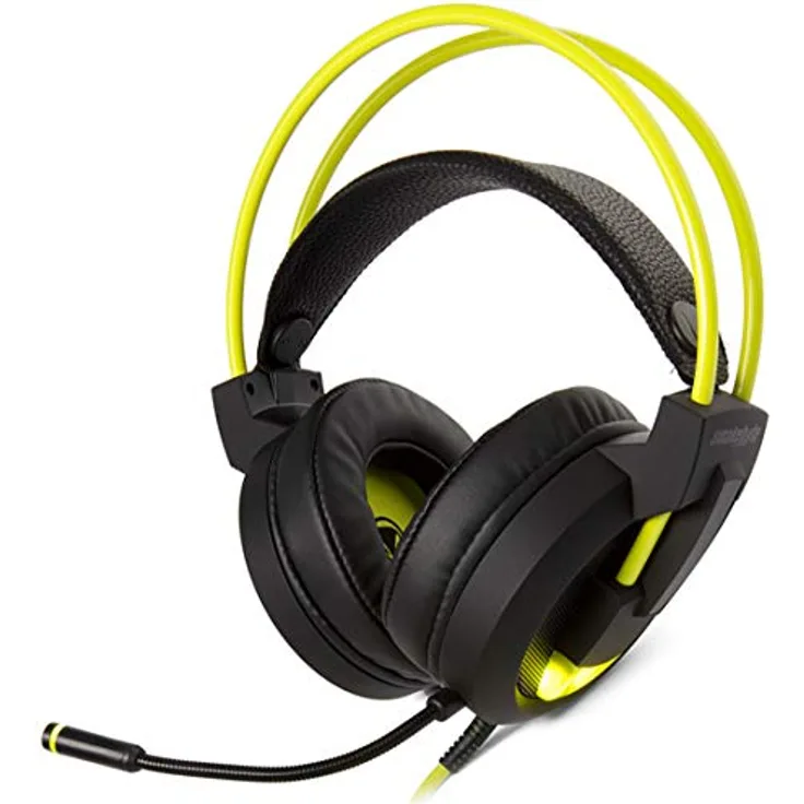 snakebyte PC HEADSET PRO - 7.1 Virtual Surround Sound - Bass Boost - LED beleuchtetes Mikrofon - Mute-Bass Boost + Volume Control am Kabel - Auch geeignet für Videotelefonie, Telefonkonferenz, usw.