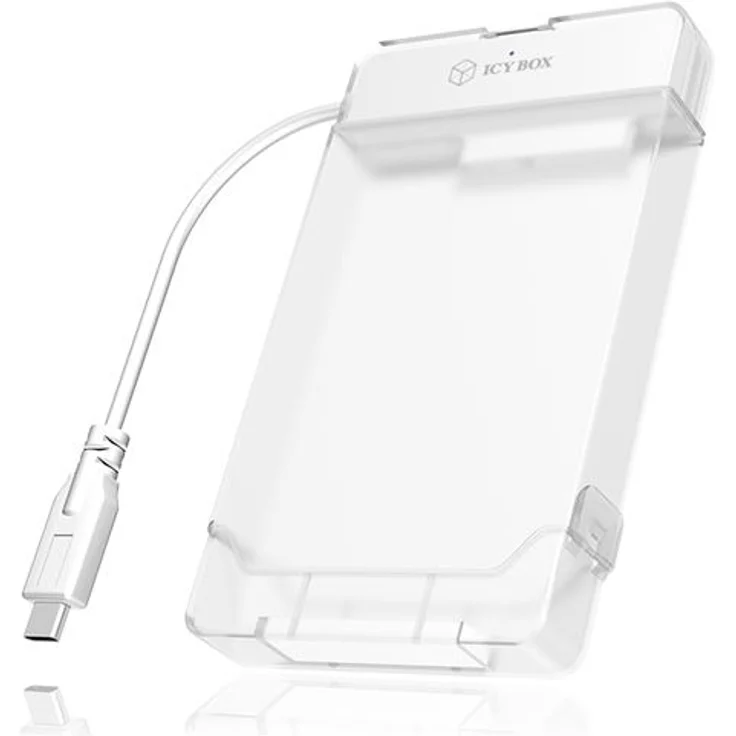 Icy Box IB-AC703-C USB 3.0 (Type-C) zu SATA Adapter für 2,5'' (6,35 cm) HDD-SSD mit Schutzbox für Adapter & Laufwerk, SATA III, UASP