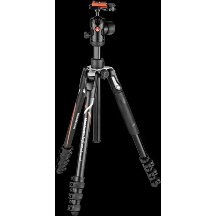 Manfrotto MKBFRLA-BH Befree Advanced Alpha Reisestativ QPL (Klemmverschluss), inkl. Kugelkopf und Tasche, speziell für Sony Kameras, Aluminium (Traglast: 8kg, Packmaß: 40cm, Gewicht: 1,59kg) – Bild 1