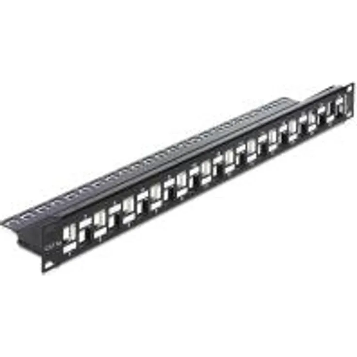 DELOCK Keystone 19Z Patchpanel 24 Port Abgestuft mit Schiene