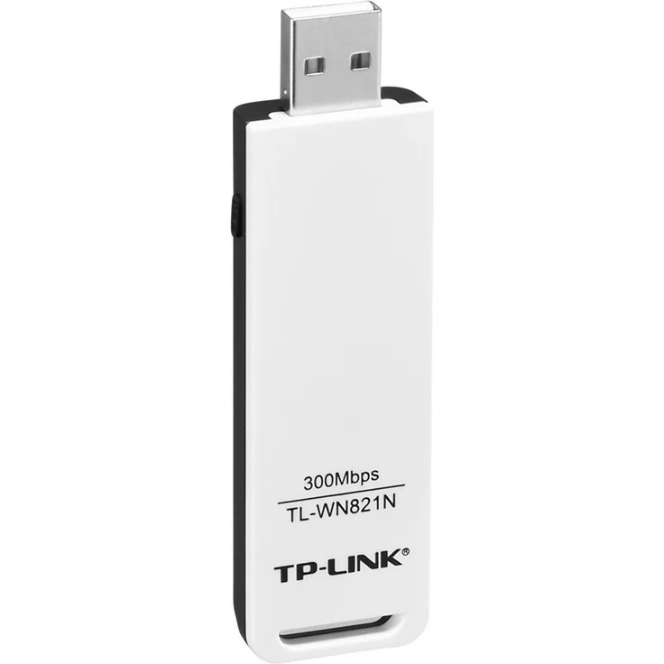 TP-Link TL-WN821N WLAN USB Adapter (bis zu 300 Mbit/s, WPS, unterstützt Windows 10/8.x/7/XP/Mac OS 10.9-10.13, Linux) weiß – Bild 1