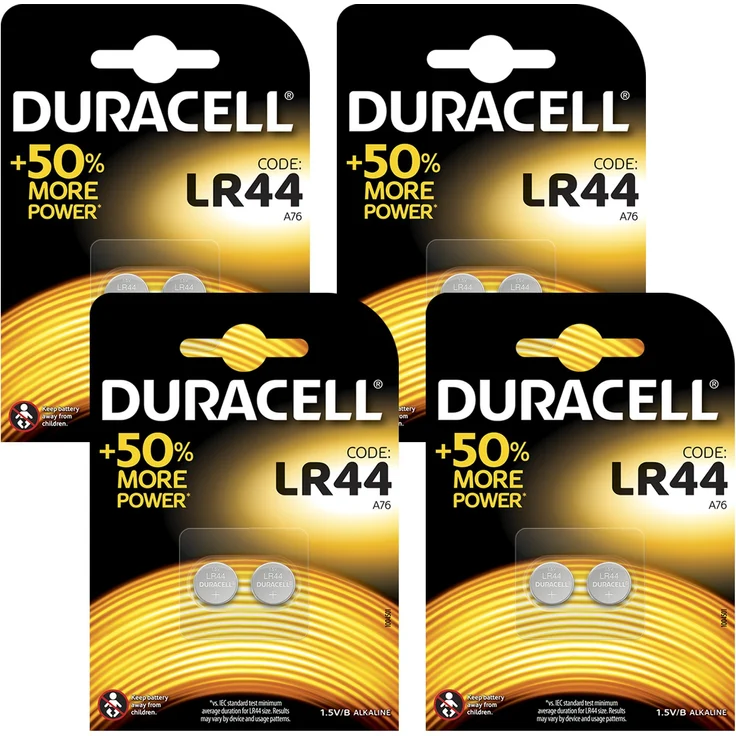 Duracell Specialty LR44 Alkali-Knopfzelle 1,5 V, 8er-Packung (76A-A76-V13GA) entwickelt für die Verwendung in Spielsachen, Taschenrechnern und Messgeräten [Amazon Exclusive] – Bild 1