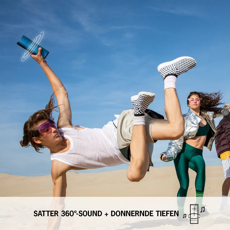 Ultimate Ears Boom 3 Bluetooth-Lautsprecher mit Radio, Webradio, wasserdicht, Grau – Bild 2