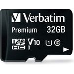 Verbatim Premium microSDHC Speicherkarte - 32 GB - inkl. Adapter, Class 10, bis zu 90 MB-s Lesegeschwindigkeit
