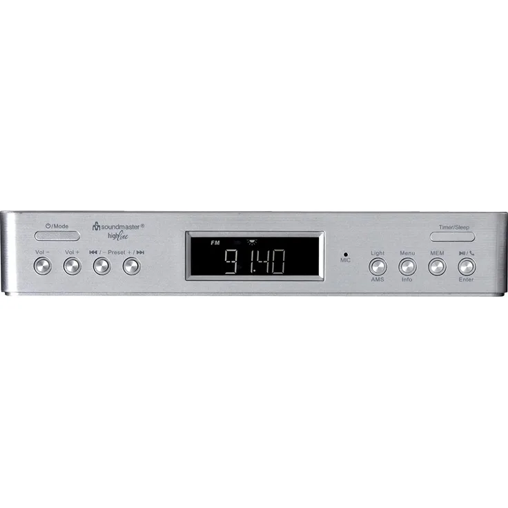 Soundmaster UR2045SI Unterbauradio mit Bluetooth, LCD-Display, silber