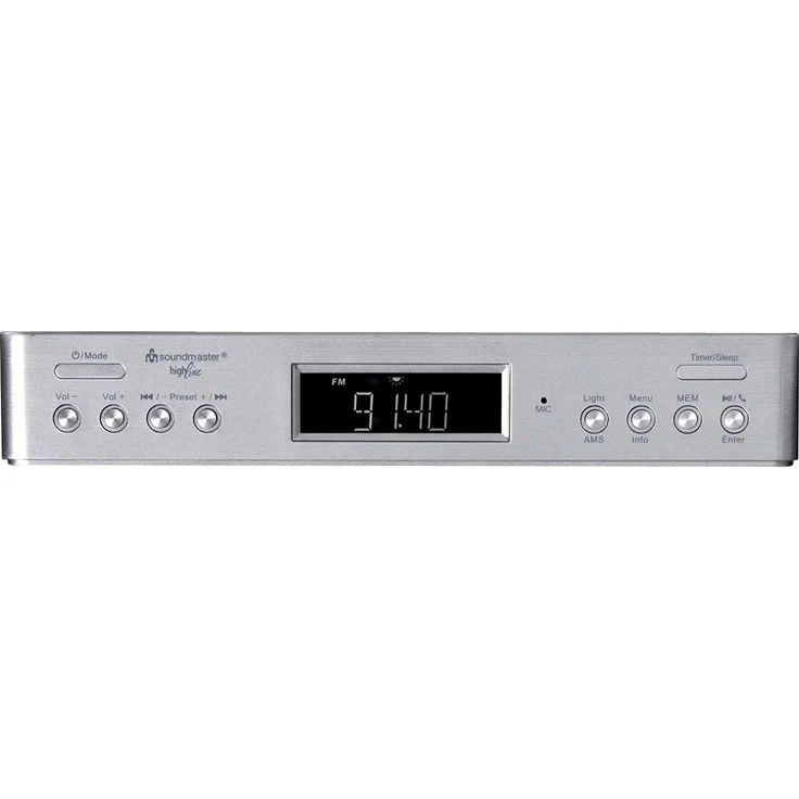 Soundmaster UR2045SI Unterbauradio mit Bluetooth, LCD-Display, silber – Bild 1