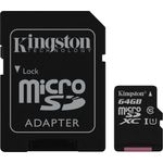 Kingston SDCS-64GB MicroSD Canvas Select Geschwindigkeiten der Klasse 10 UHS-I bis zu 80 MB-s Lesezugriff (mit SD-Adapter)- Erwecken Sie HD-Videos zum Leben