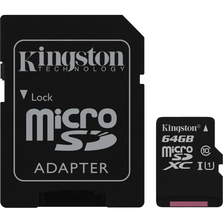 Kingston SDCS-64GB MicroSD Canvas Select Geschwindigkeiten der Klasse 10 UHS-I bis zu 80 MB-s Lesezugriff (mit SD-Adapter)- Erwecken Sie HD-Videos zum Leben